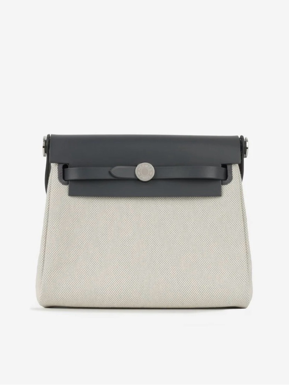 Hermes Black and Gray Canvas Crossbody mini HerBag 20